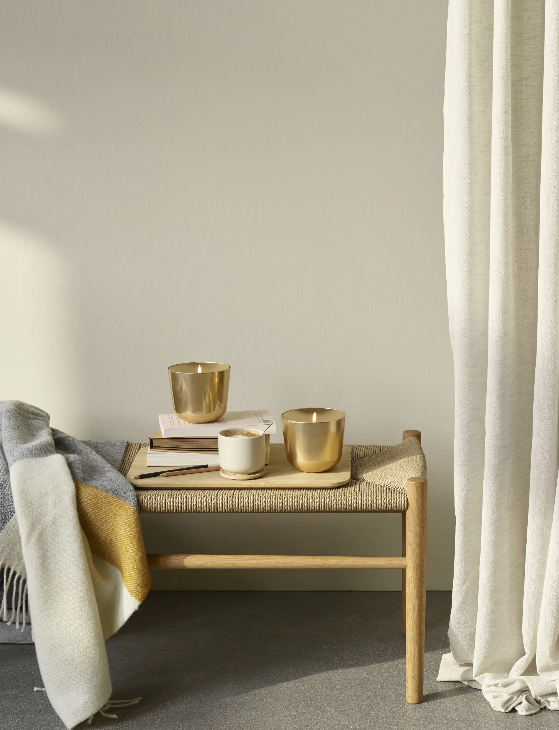 Solis Ölllampe Ø 11,5 cm, Brass Stelton