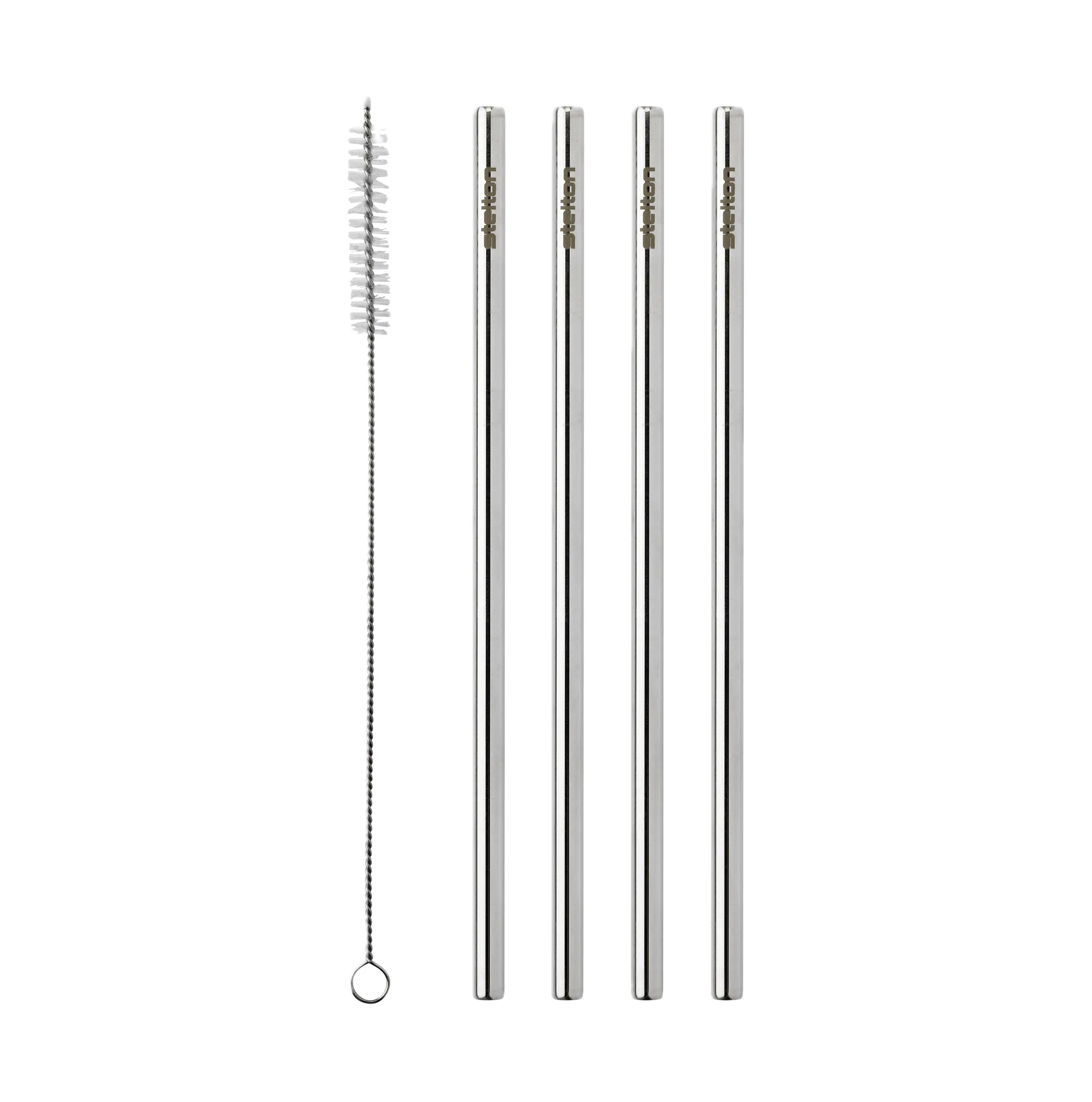 Stelton wiederverwendbare Trinkhalme 4er-Pack, Steel Stelton