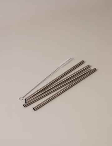 Stelton wiederverwendbare Trinkhalme 4er-Pack - Steel - Stelton