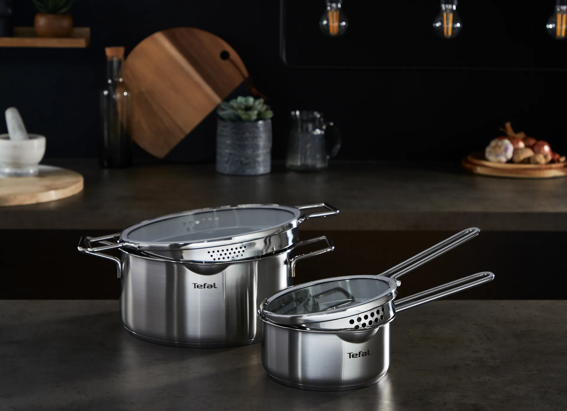 Nordica Topfset 6-teilig, Edelstahl Tefal