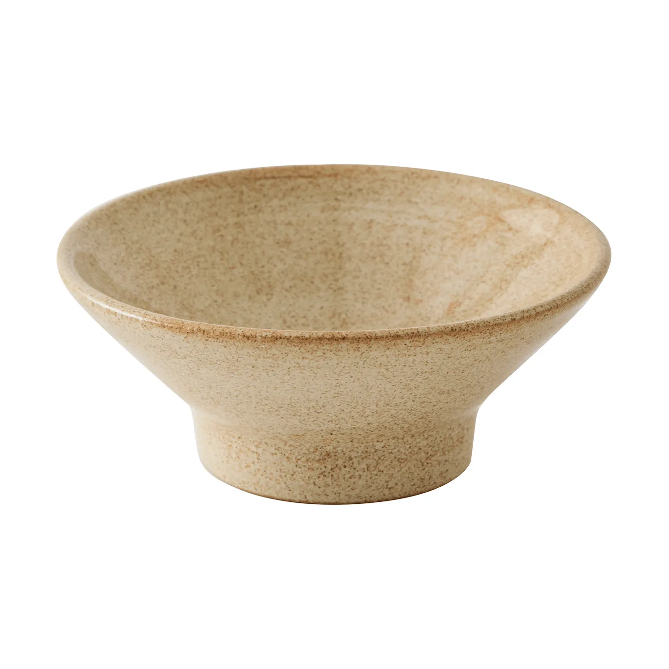 Elio Schale auf Fuß, Beige speckled, Ø14,5x6 cm Tell Me More