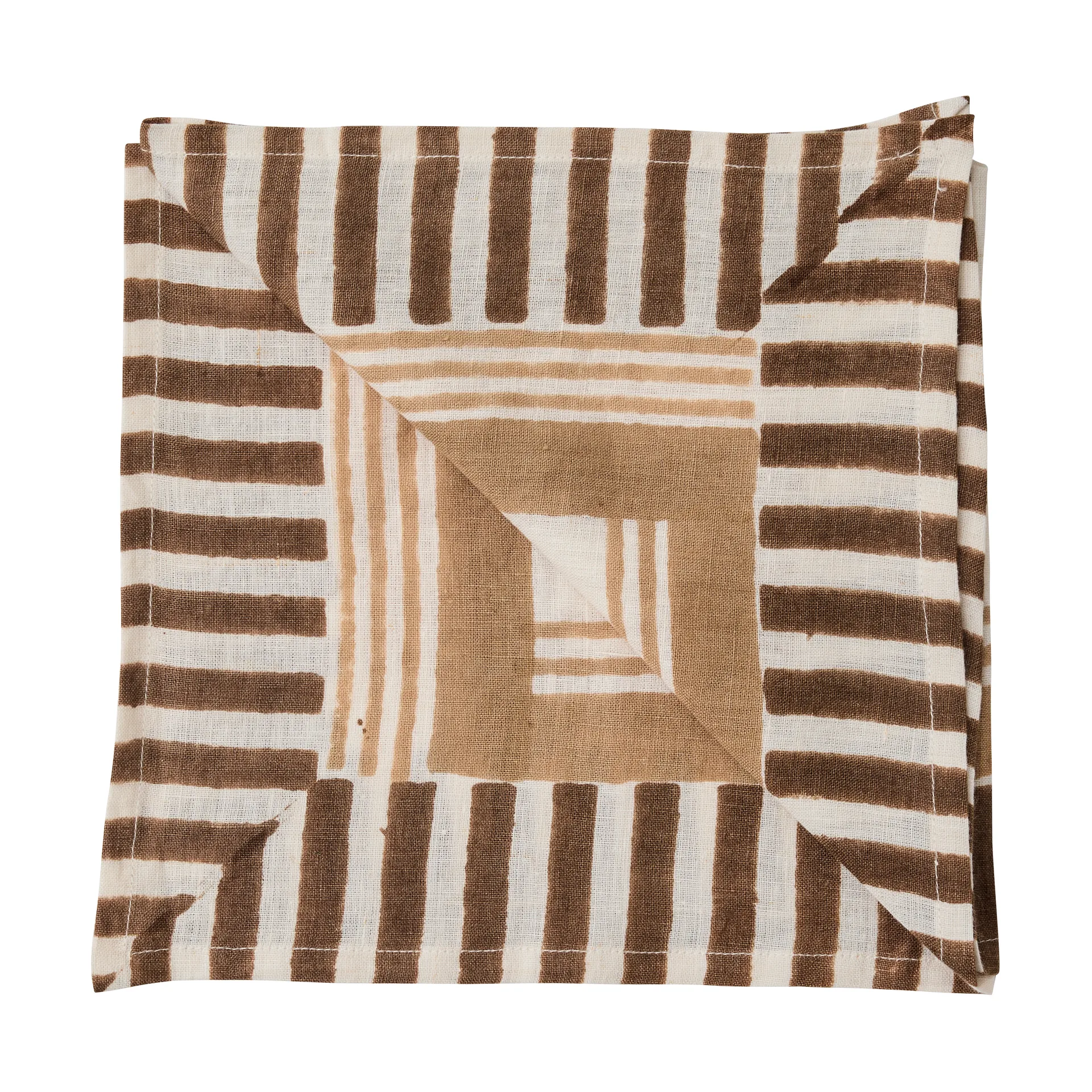 Ella Serviette 50x50 cm, Hazelnut checkered Tell Me More