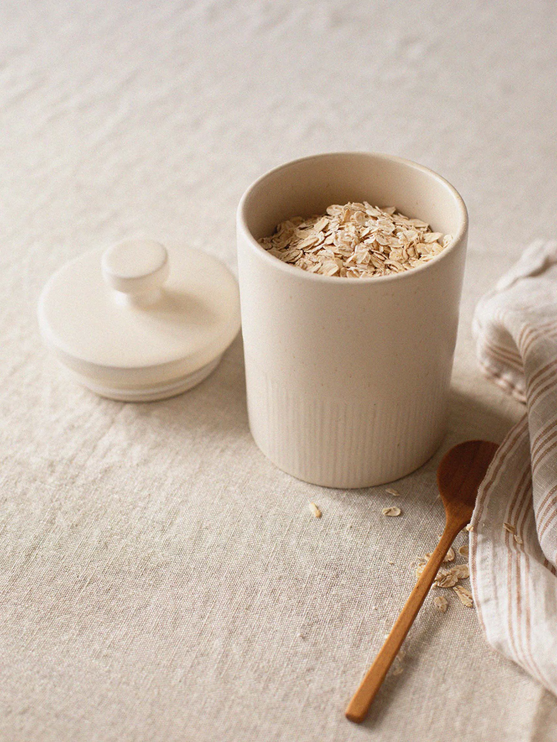 Palermo Aufbewahrungsdose mit Deckel, Offwhite, medium 1,1 L Tell Me More