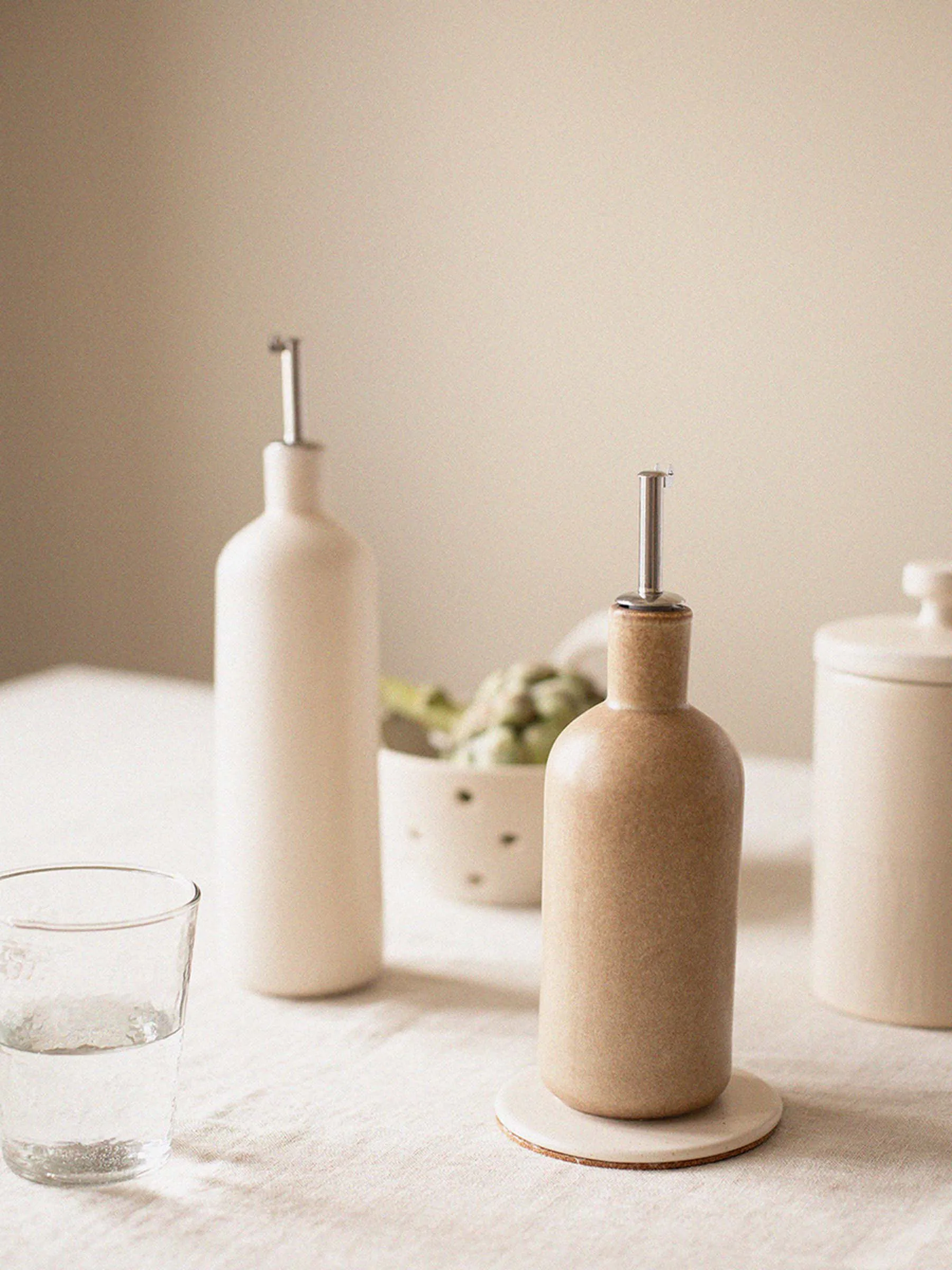 Palermo Flasche für Öl- & Essig, Offwhite, mittel 70 cl Tell Me More