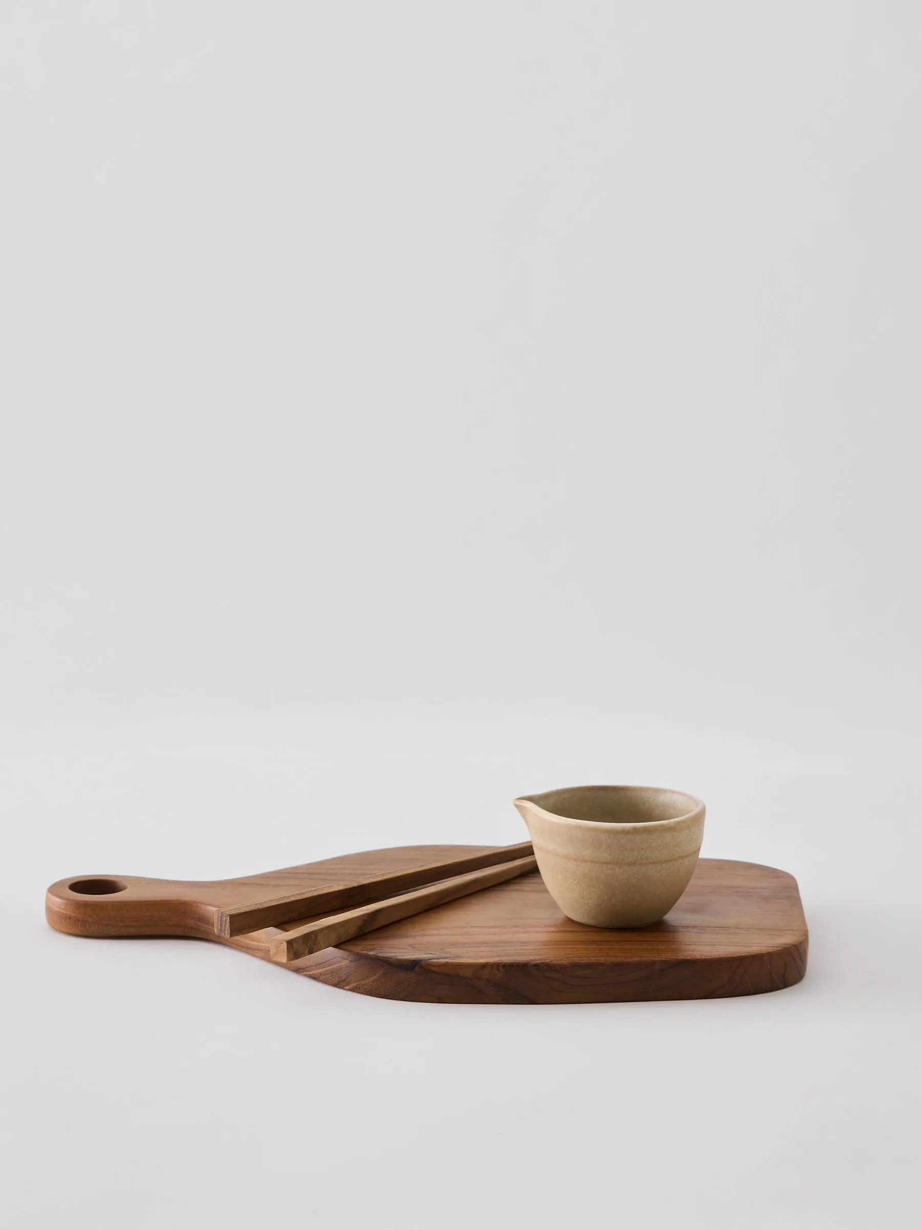 Teak Servierbrett, 17,5 x 30 cm Tell Me More