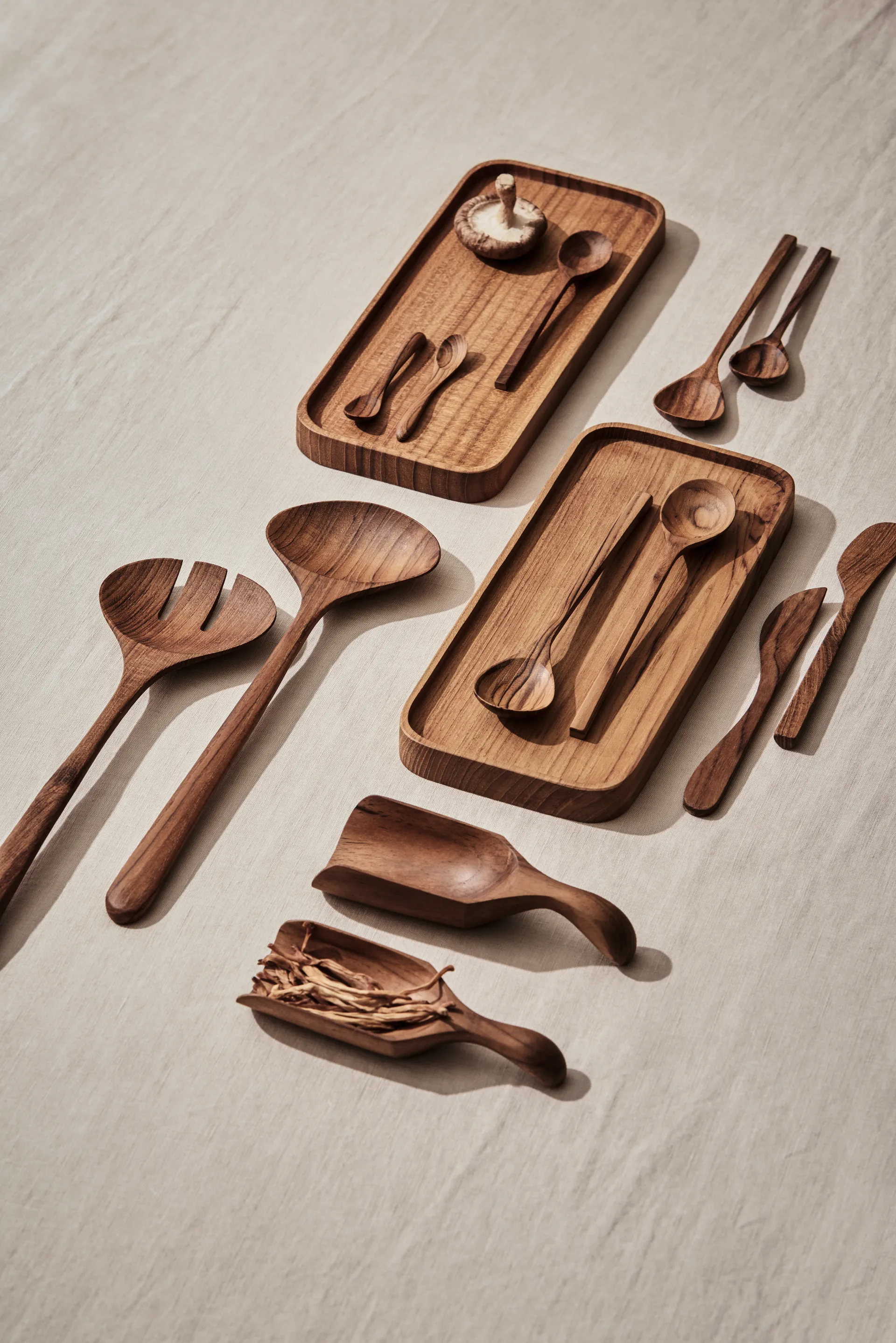 Teak Tablett 12,5x27,5 cm, Braun Tell Me More