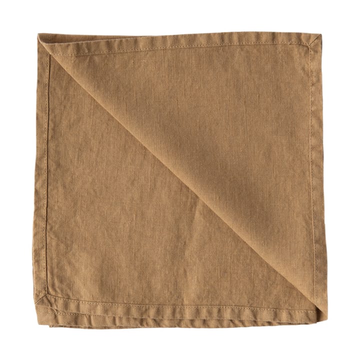 Washed linen Serviette - Hazelnut - Tell Me More