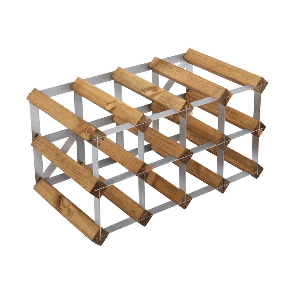 The Swedish Wine Rack Factory Weinregal montiert, 12 Flaschen-helles Kiefer The Swedish Wine Rack Factory