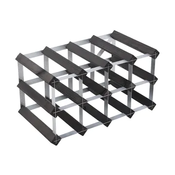 The Swedish Wine Rack Factory Weinregal montiert - 12 Flaschen-schwarze Kiefer - The Swedish Wine Rack Factory