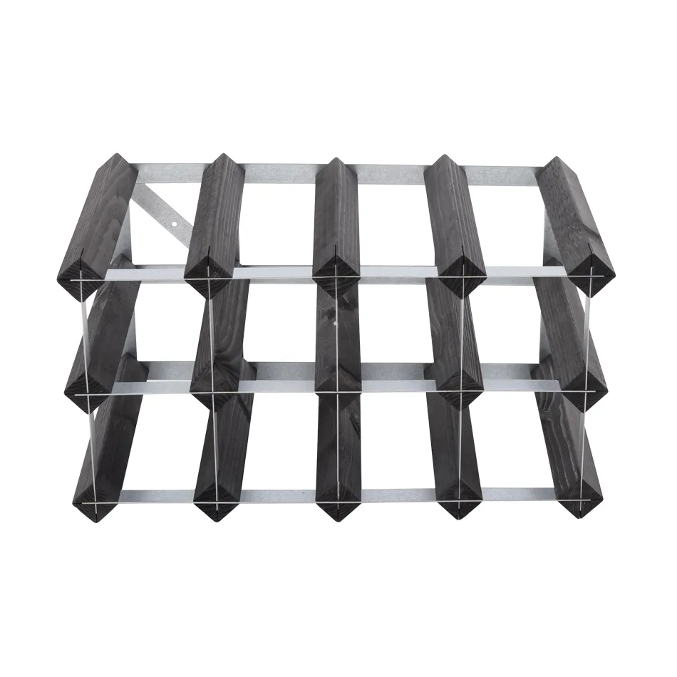 The Swedish Wine Rack Factory Weinregal montiert, 12 Flaschen-schwarze Kiefer The Swedish Wine Rack Factory