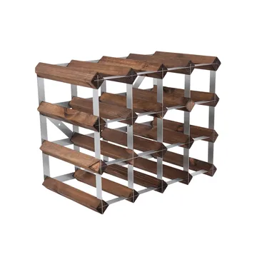 The Swedish Wine Rack Factory Weinregal montiert - 16 Flaschen-dunkle Kiefer - The Swedish Wine Rack Factory