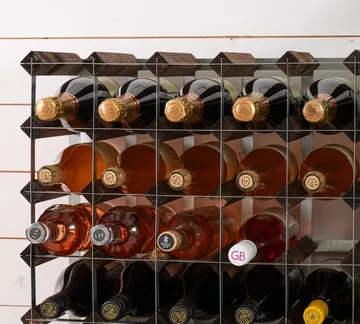 The Swedish Wine Rack Factory Weinregal montiert - 16 Flaschen-dunkle Kiefer - The Swedish Wine Rack Factory