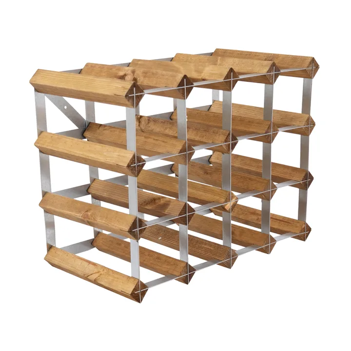 The Swedish Wine Rack Factory Weinregal montiert - 16 Flaschen-helles Kiefer - The Swedish Wine Rack Factory