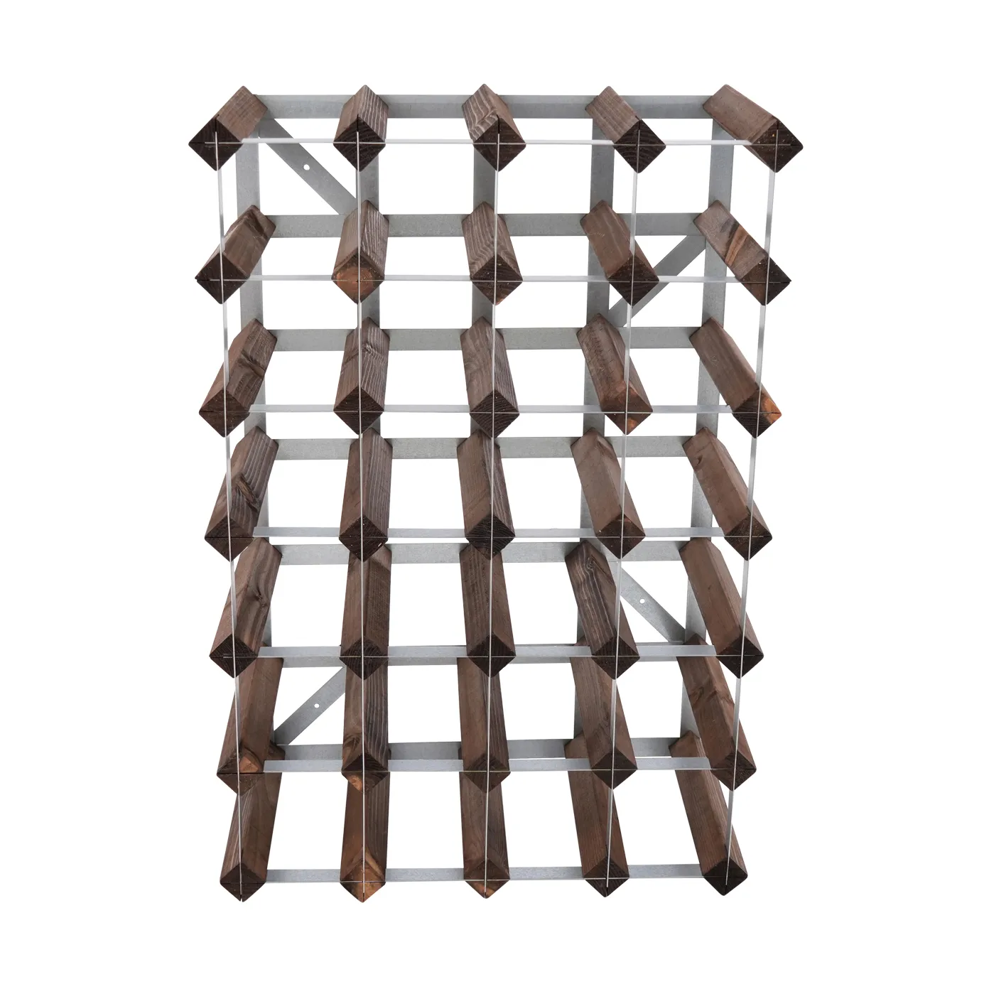 The Swedish Wine Rack Factory Weinregal montiert, 30 Flaschen-dunkle Kiefer The Swedish Wine Rack Factory