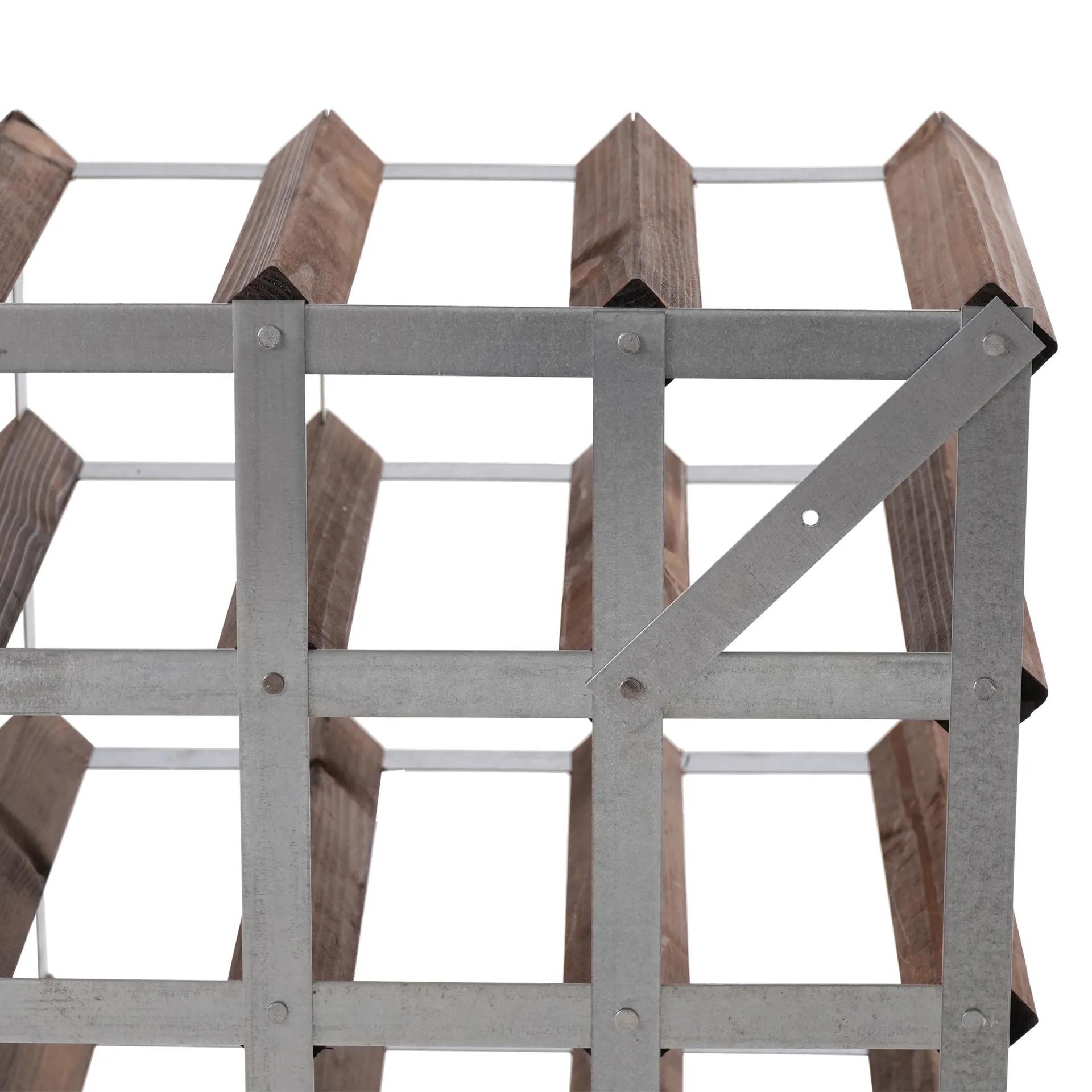 The Swedish Wine Rack Factory Weinregal montiert, 30 Flaschen-dunkle Kiefer The Swedish Wine Rack Factory