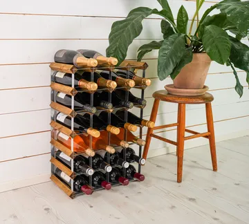 The Swedish Wine Rack Factory Weinregal montiert - 30 Flaschen-helles Kiefer - The Swedish Wine Rack Factory