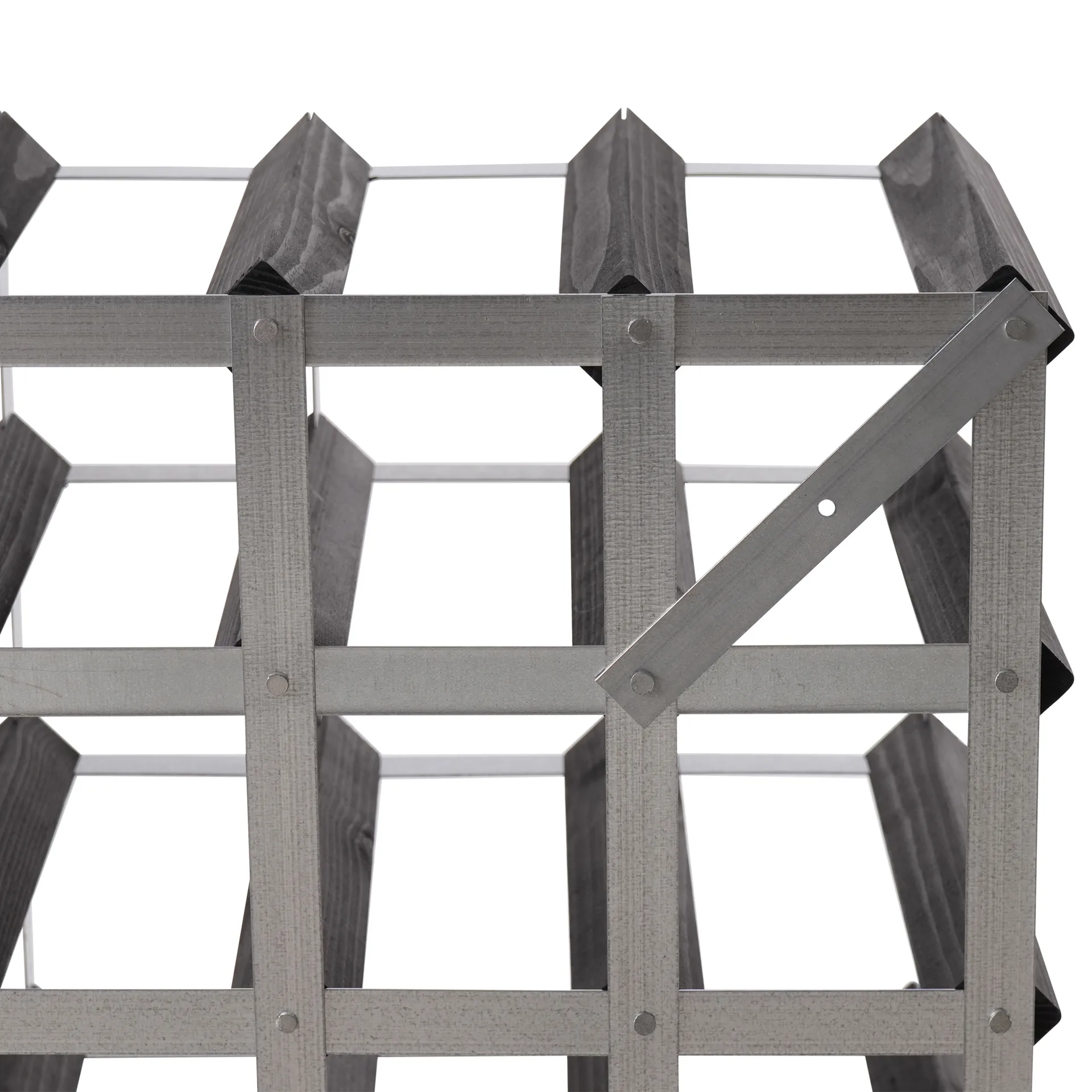 The Swedish Wine Rack Factory Weinregal montiert, 30 Flaschen-schwarz Kiefer The Swedish Wine Rack Factory