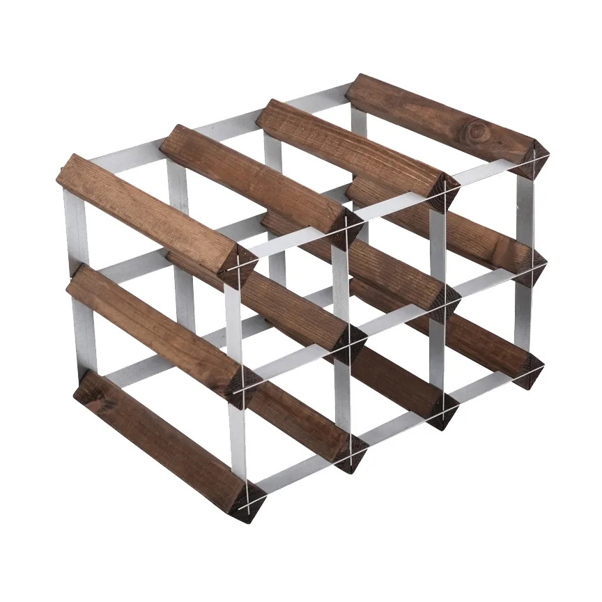 The Swedish Wine Rack Factory Weinregal montiert, 9 Flaschen-dunkel Kiefer The Swedish Wine Rack Factory