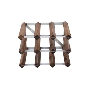 The Swedish Wine Rack Factory Weinregal montiert - 9 Flaschen-dunkel Kiefer - The Swedish Wine Rack Factory