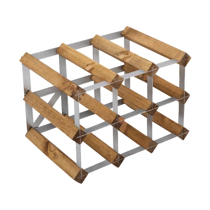 The Swedish Wine Rack Factory Weinregal montiert - 9 Flaschen-helles Kiefern - The Swedish Wine Rack Factory