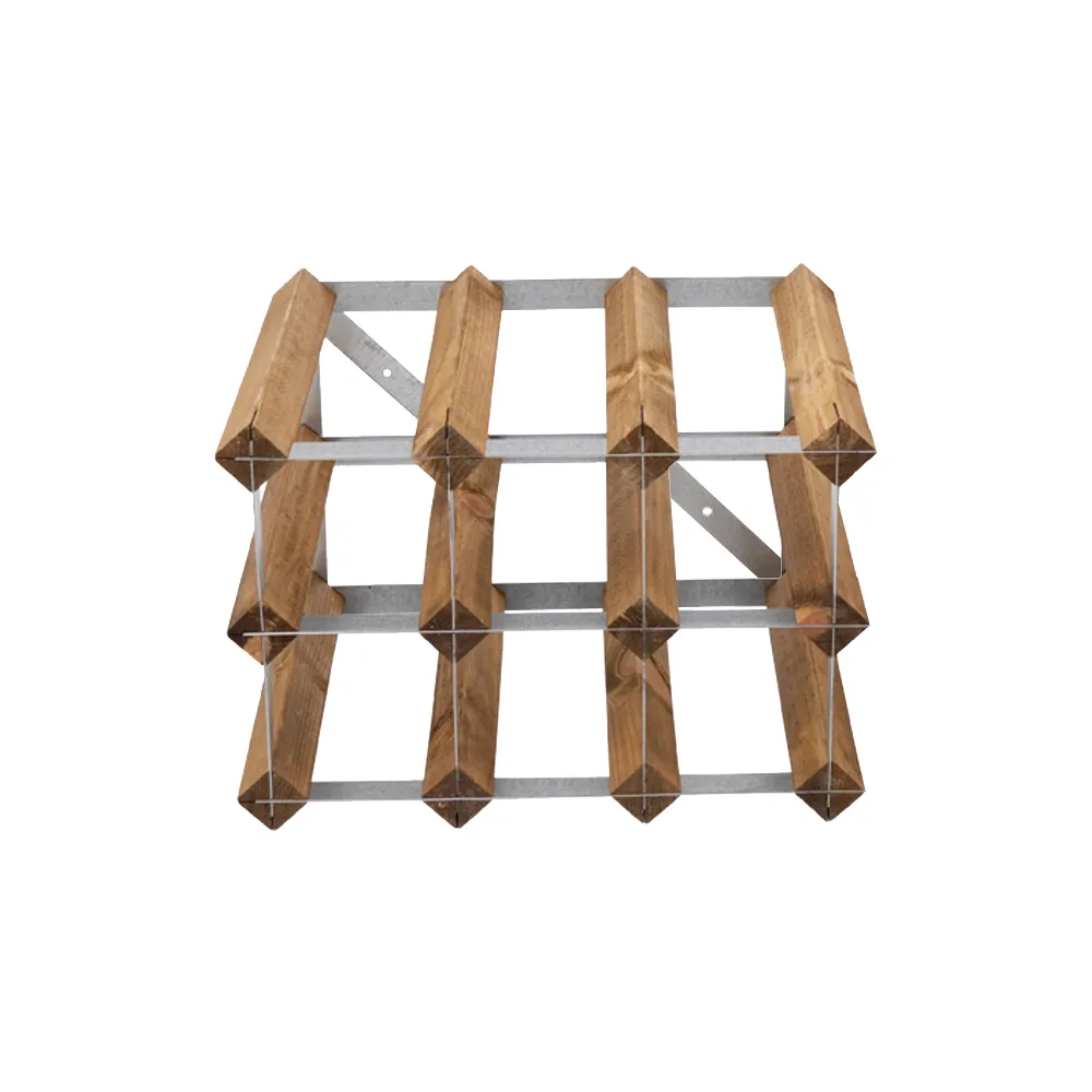 The Swedish Wine Rack Factory Weinregal montiert, 9 Flaschen-helles Kiefern The Swedish Wine Rack Factory