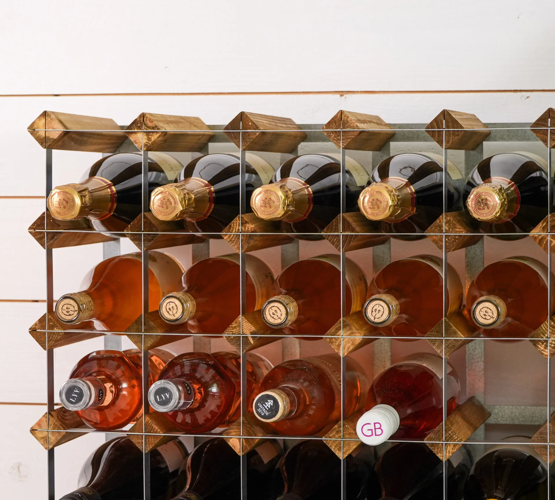 The Swedish Wine Rack Factory Weinregal montiert, 9 Flaschen-helles Kiefern The Swedish Wine Rack Factory