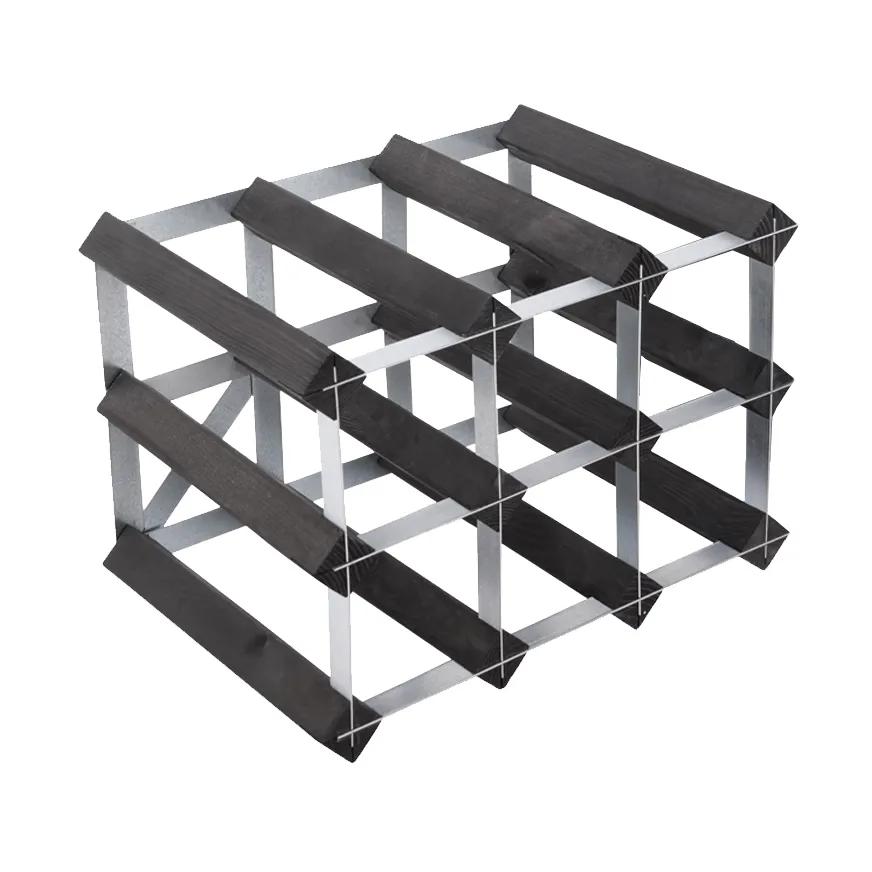 The Swedish Wine Rack Factory Weinregal montiert, 9 Flaschen-schwarz Kiefer The Swedish Wine Rack Factory