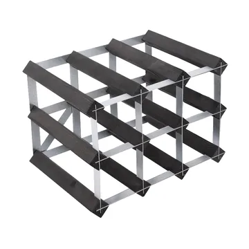 The Swedish Wine Rack Factory Weinregal montiert - 9 Flaschen-schwarz Kiefer - The Swedish Wine Rack Factory