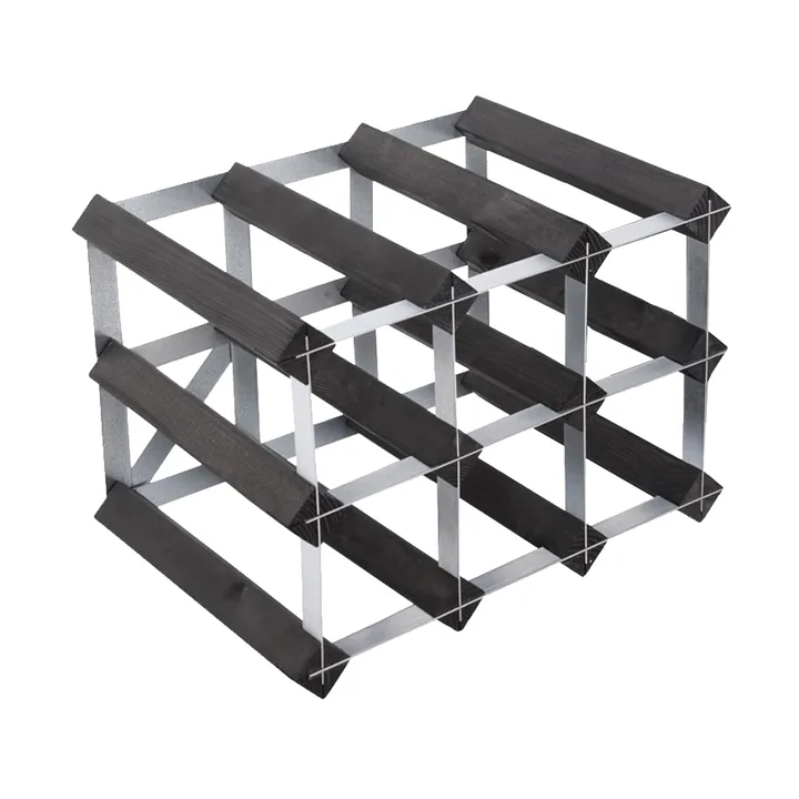 The Swedish Wine Rack Factory Weinregal montiert - 9 Flaschen-schwarz Kiefer - The Swedish Wine Rack Factory