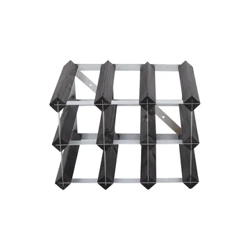 The Swedish Wine Rack Factory Weinregal montiert - 9 Flaschen-schwarz Kiefer - The Swedish Wine Rack Factory