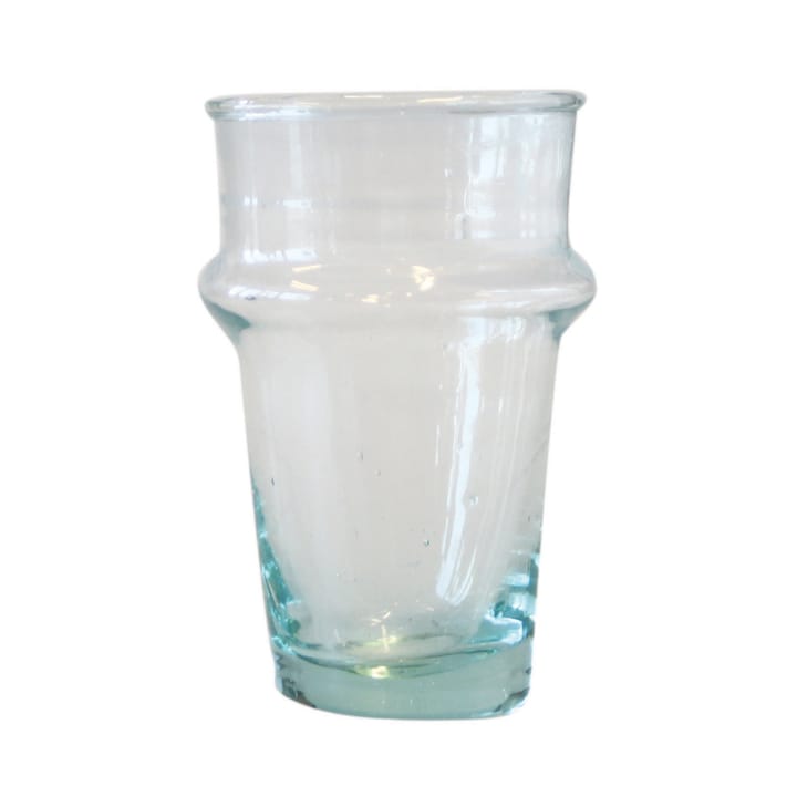 Trinkglas aus recyceltem Glas groß, Klar-grün URBAN NATURE CULTURE