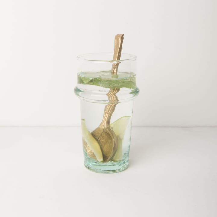 Trinkglas aus recyceltem Glas groß, Klar-grün URBAN NATURE CULTURE