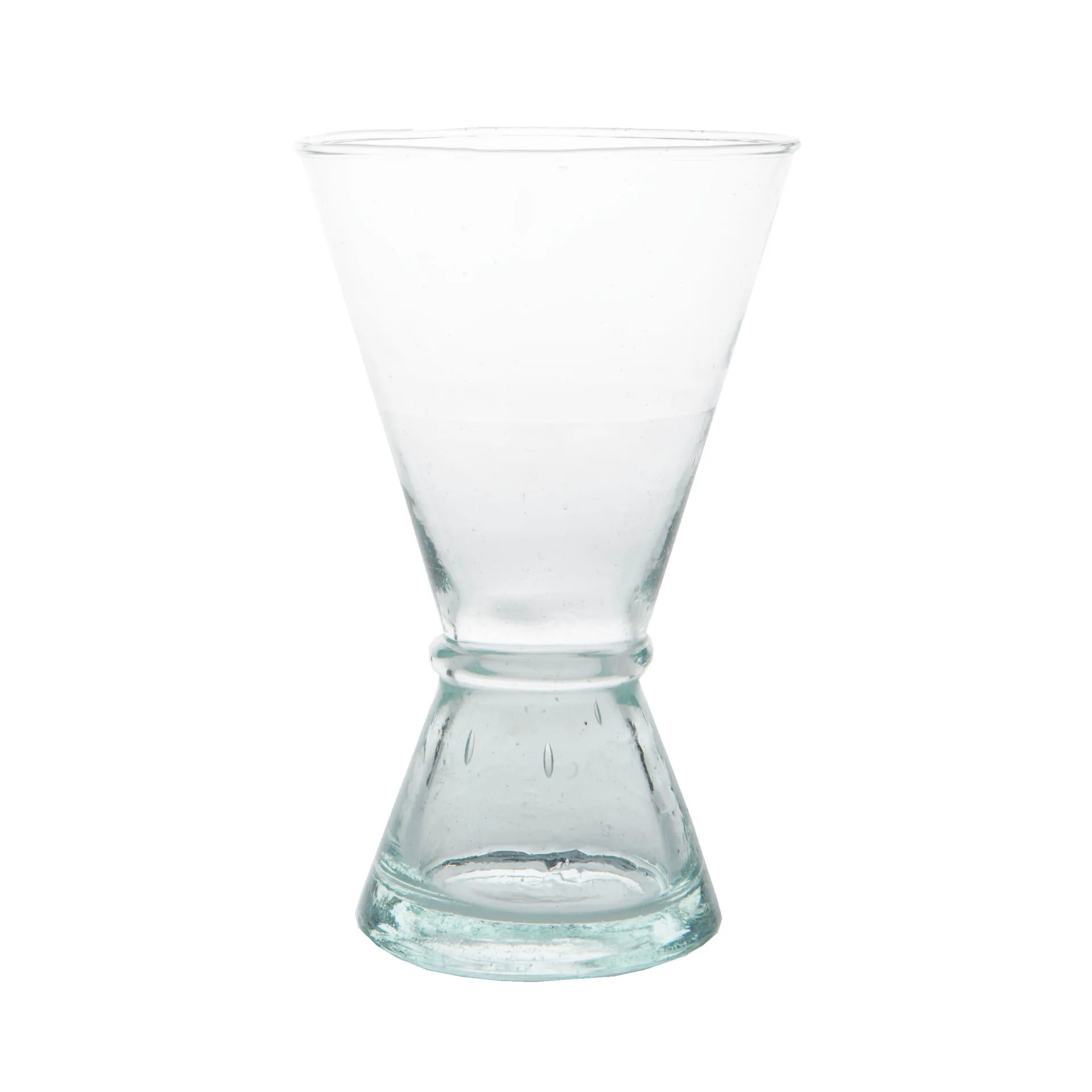 Weinglas aus recyceltem Glas medium, Klar-grün URBAN NATURE CULTURE