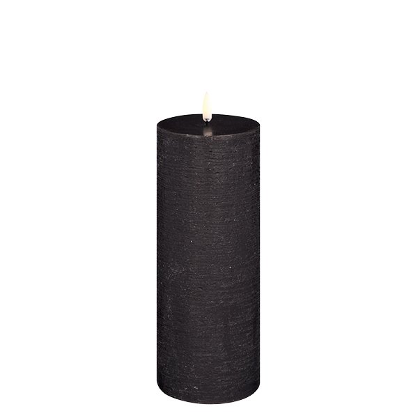 Uyuni Lighting Pillar LED-Kerze 7,8 x 20 cm Schwarz