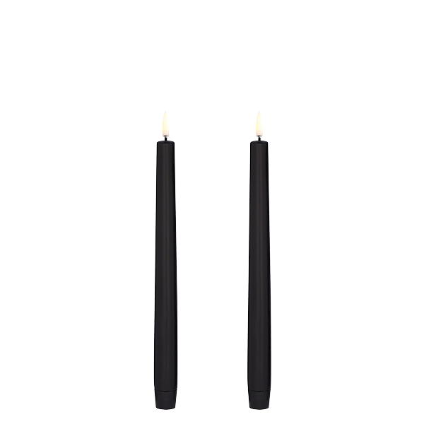 Uyuni Lighting Taper LED-Kerzen 2er-Pack 2,3 x 25 cm Schwarz