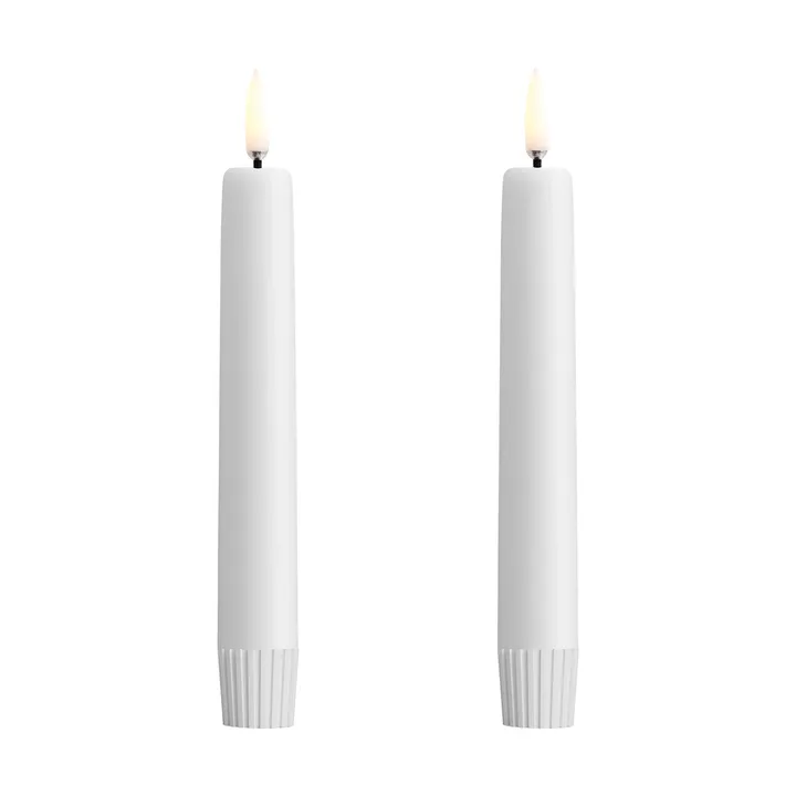 Uyuni LED Stabkerze weiß 2er Pack - Ø2,3 x 16,4cm - Uyuni Lighting