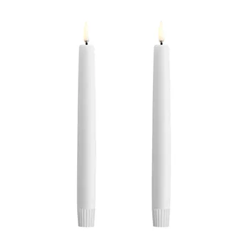 Uyuni LED Stabkerze weiß 2er Pack - Ø2,3 x 20cm - Uyuni Lighting