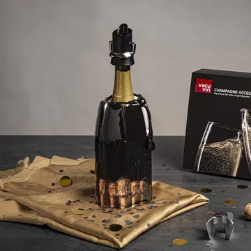 Vacuvin Champagnerverschluss und -ausgießer - Schwarz - Vacuvin