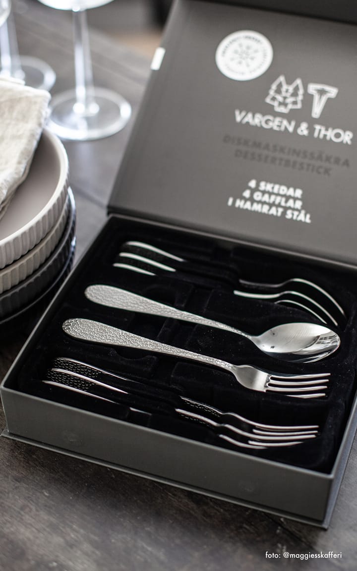 Frost Dessert/Vorspeisenbesteck 8 Teile, Onyx Vargen & Thor