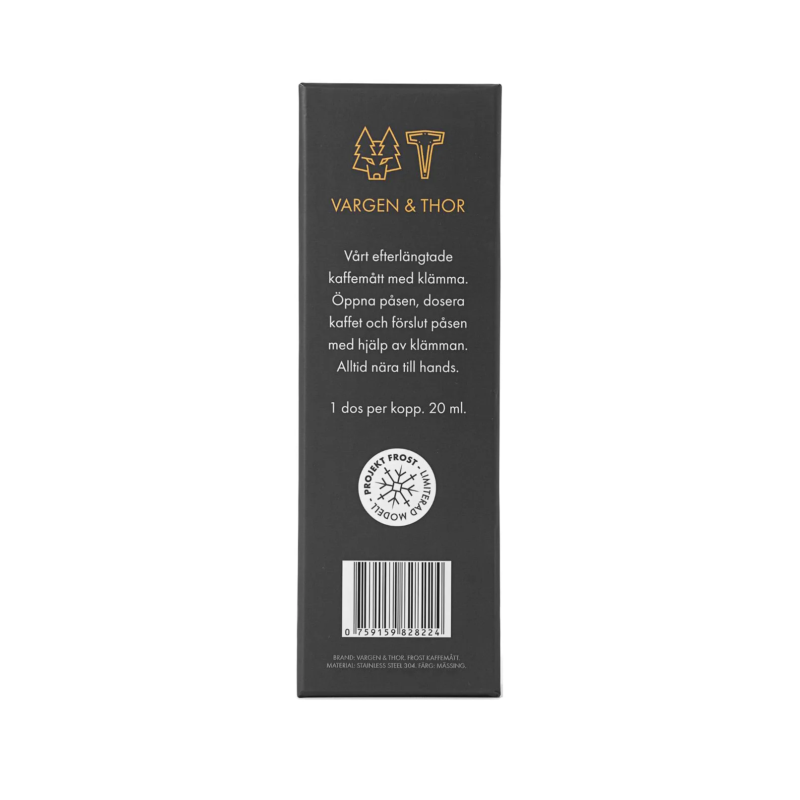Frost Kaffeelot mit Klemme, Messing, 20 ml Vargen & Thor