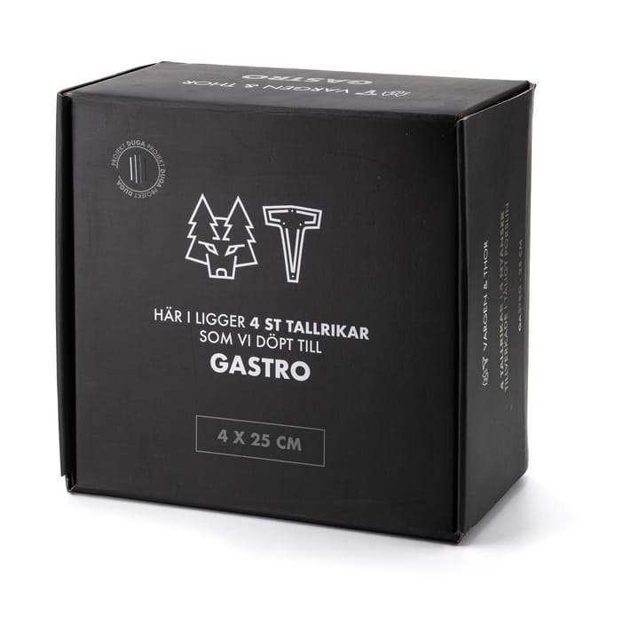 Gastro Teller Ø25cm 4er Pack, Weiß, sandgrau, antracit, schwarz Vargen & Thor
