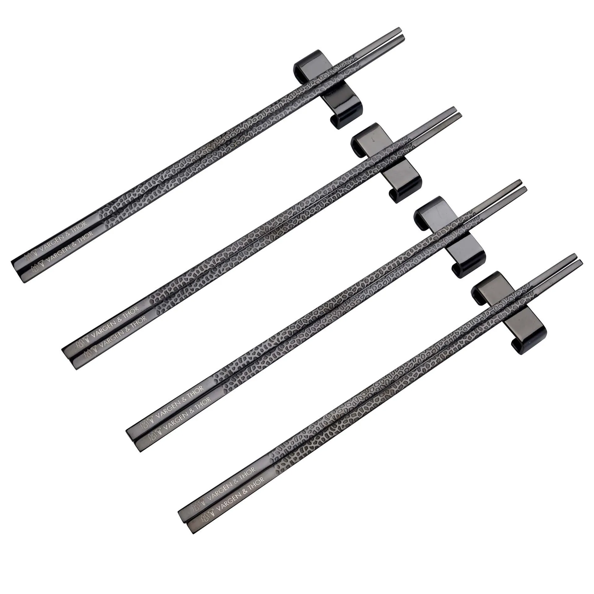 Kito Chopsticks Essstäbchen 4er Pack, Schwarz Vargen & Thor