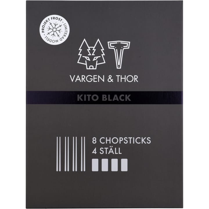 Kito Chopsticks Essstäbchen 4er Pack, Schwarz Vargen & Thor