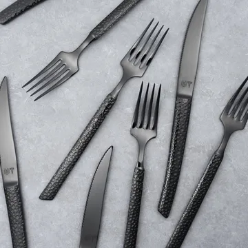Lava Besteckset - Anthrazit, 8 Teile - Vargen & Thor