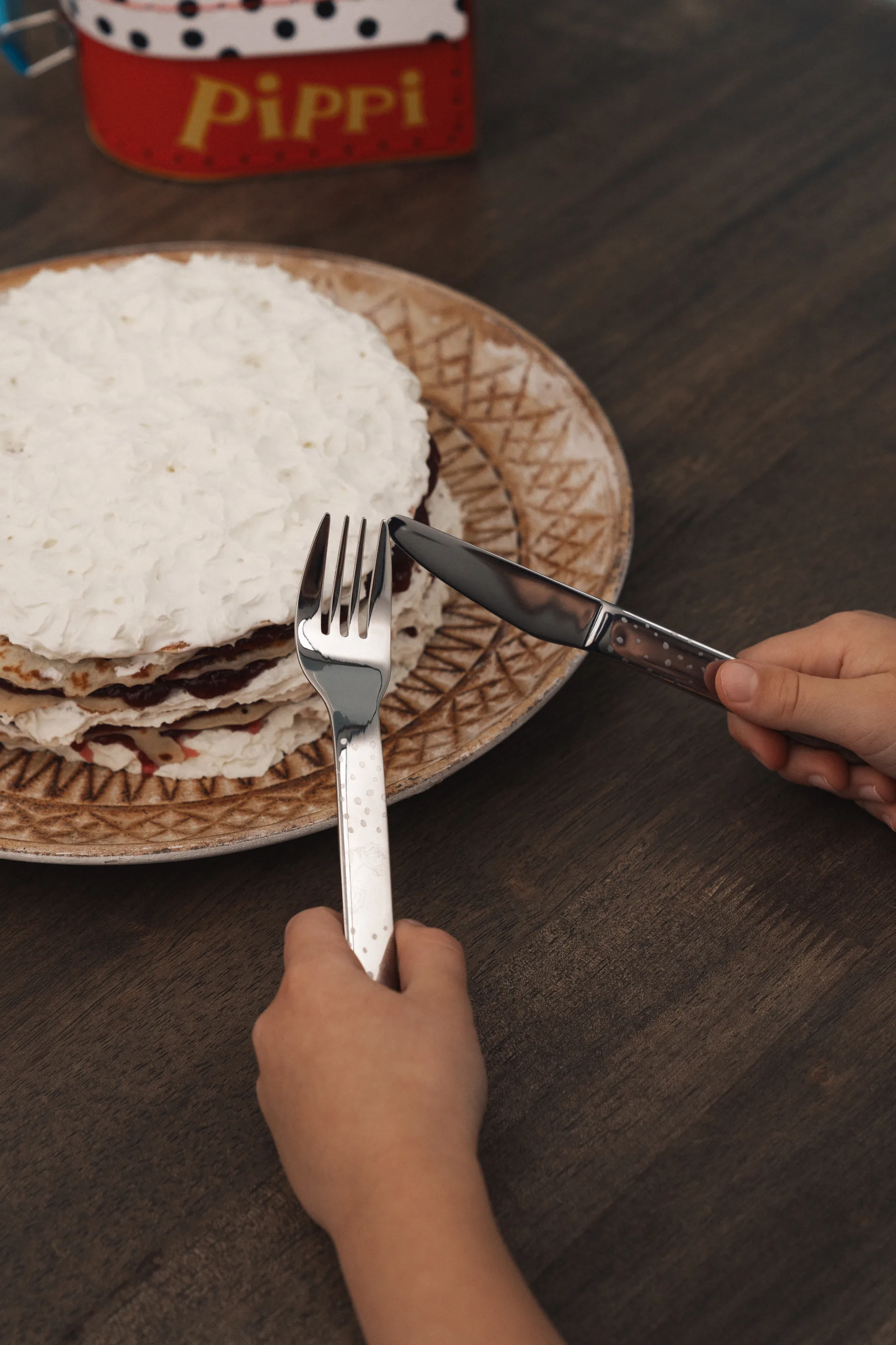 Lupo Pippi Kinderbesteck 9 Teile, Silber Vargen & Thor