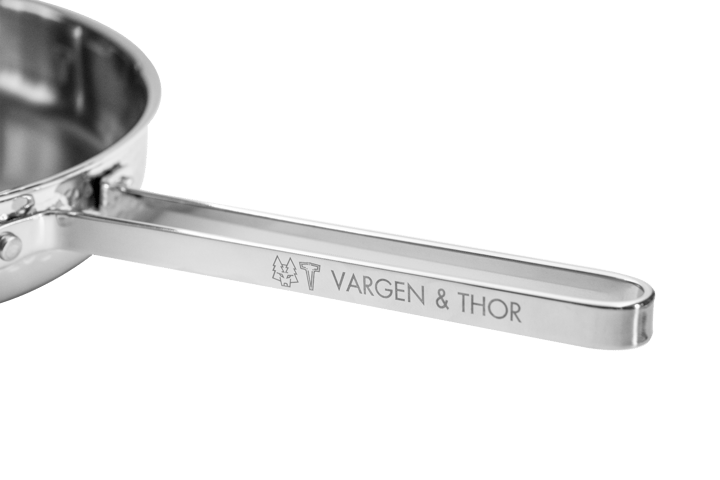 Modell M1 gehämmertes Sautierpfanne Ø28 cm, Chrom mit Deckel Vargen & Thor