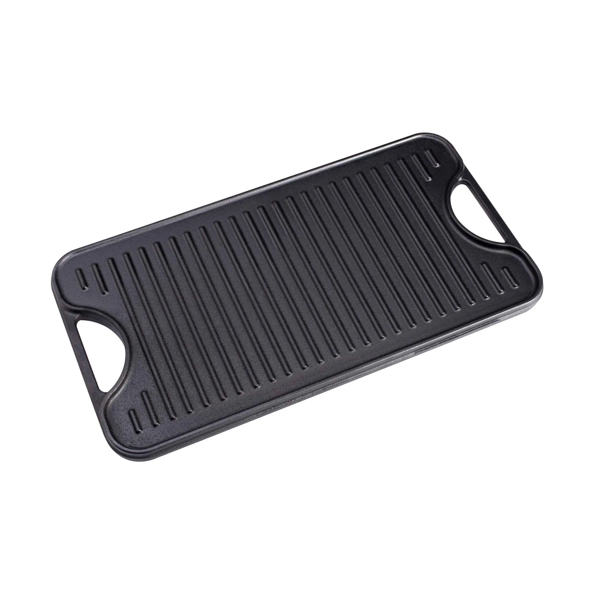 Grillteller Gusseisen wendbar 25x47 cm, Schwarz Victoria
