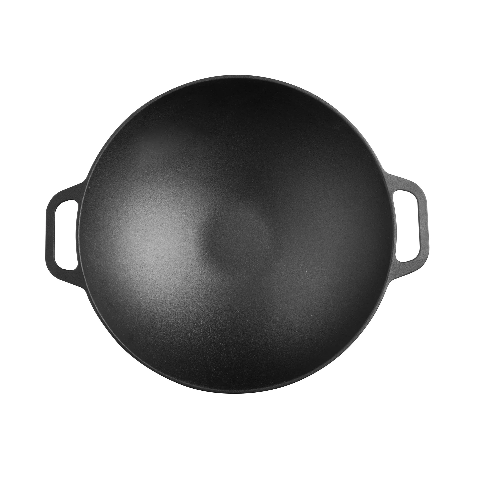 Gusseisen Wokpfanne 36 cm, Schwarz Victoria