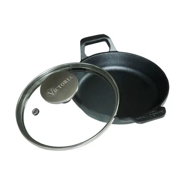 Mini runder Schmortopf mit Glasdeckel, Gusseisen enameled - Ø14 cm - Victoria