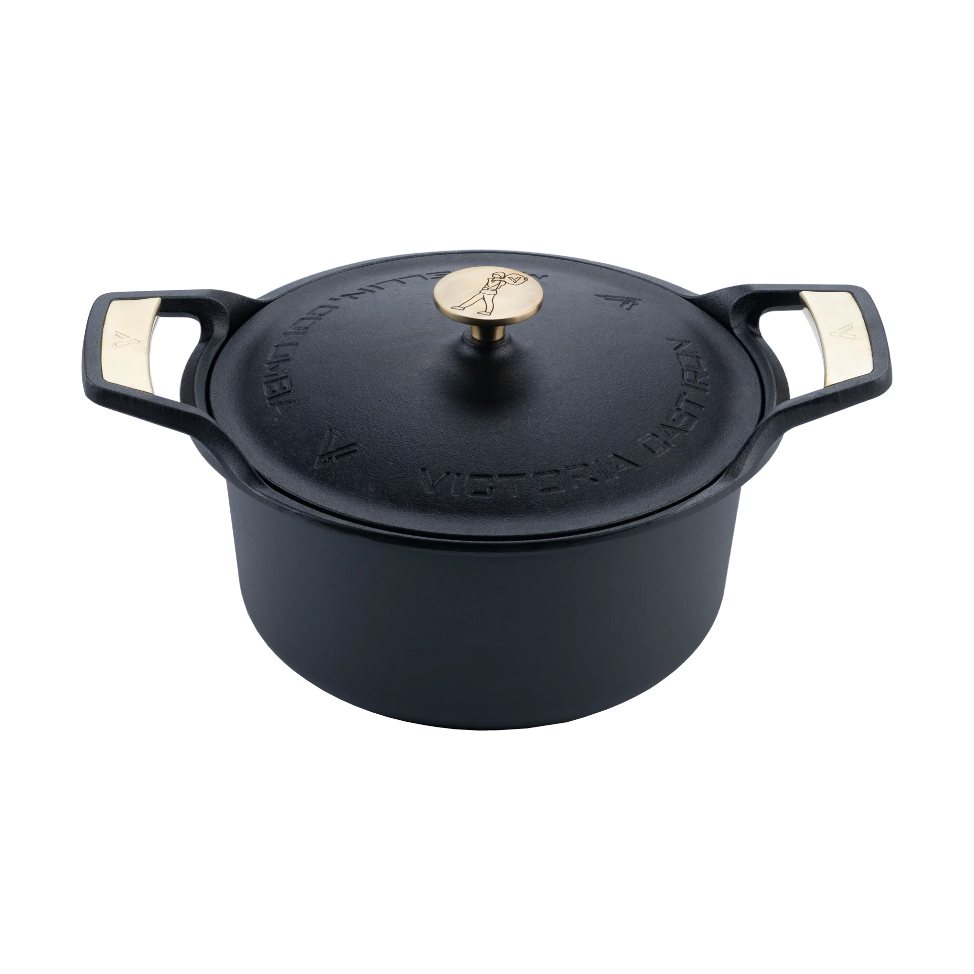Signature Topf mit Deckel Gusseisen 5,5 Liter, Schwarz Victoria